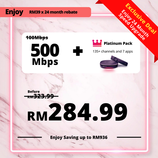 Astro Fibre 100 Mbps + Platinum Pack