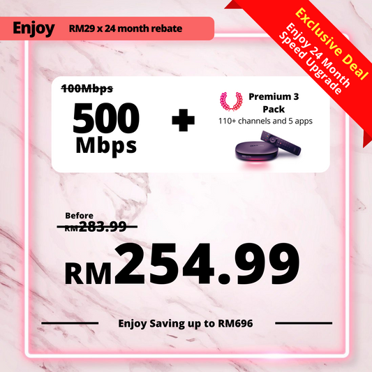 Astro Fibre 100 Mbps + Premium Pack 3