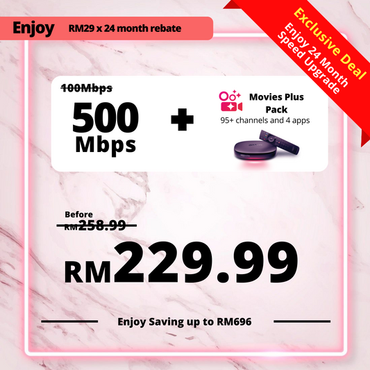 Astro Fibre 100 Mbps + Movies Plus Pack