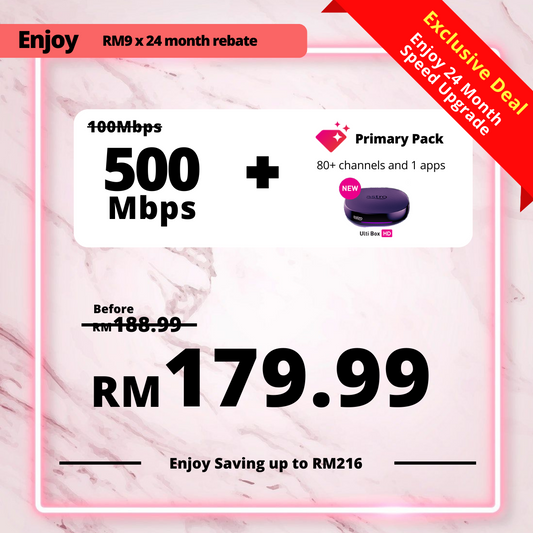 Astro Fibre 100 Mbps + Primary Pack
